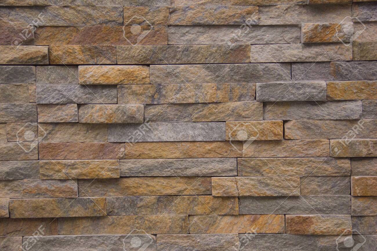 The New Design Of Modern Wall. Stone Tile Wall Stock Photo, Picture And  Royalty Free Image. Image 130127907.