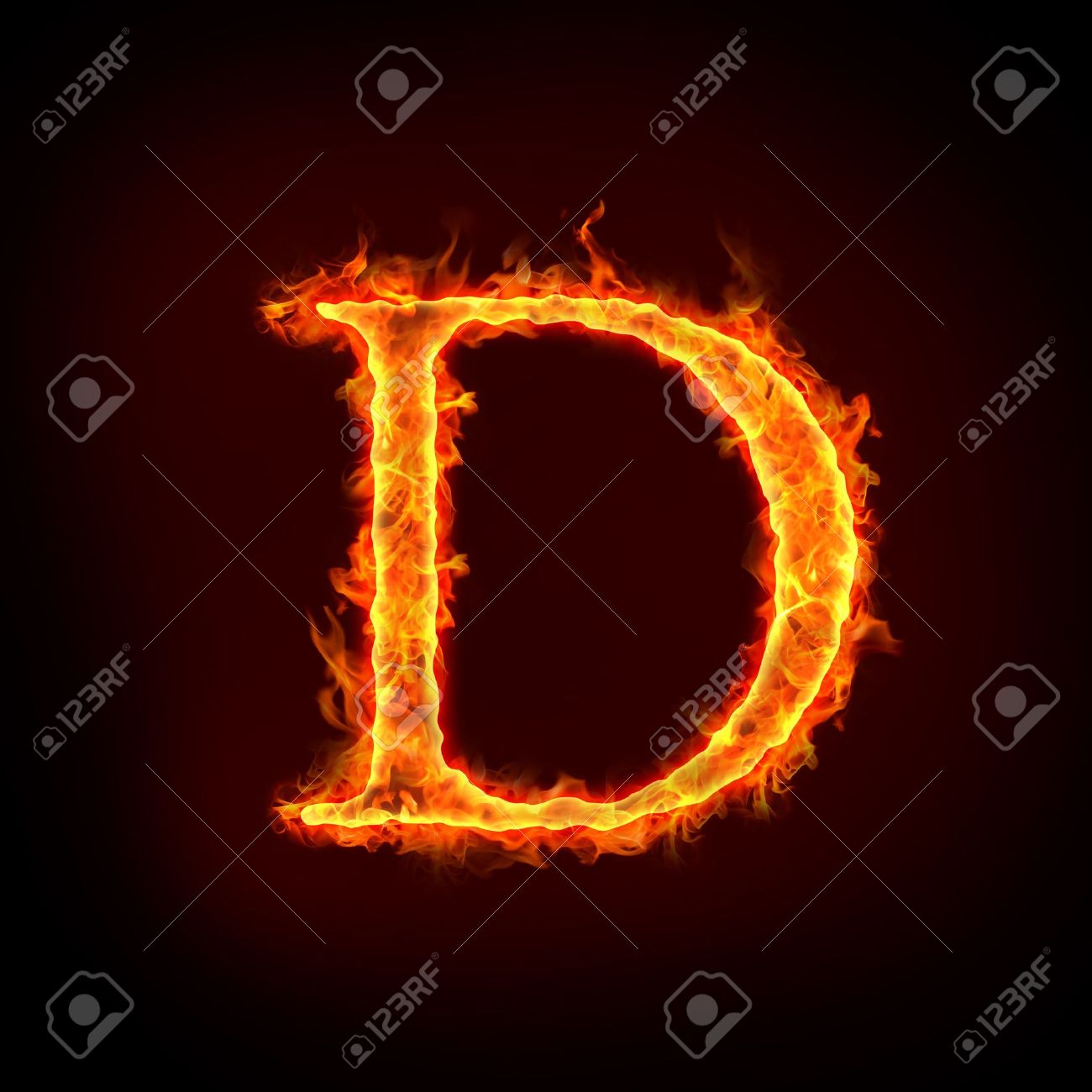 Fire Alphabets In Flame, Letter D Stock Photo, Picture And Royalty ...