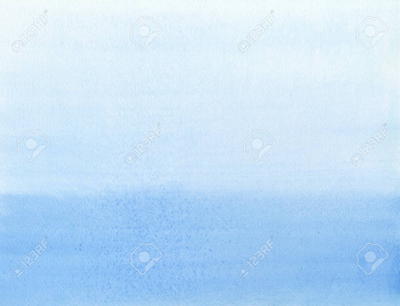 Fundo Azul Aquarela. Gradiente De Aquarela. Textura Delicada Azul Textura  Em Alta Resolução. Textura Pintada De Mão. Lavagem De Aquarela. Fundo Para  O Tema Do Mar, Céu, Inverno. Cenário De Aquarela. Fotos,