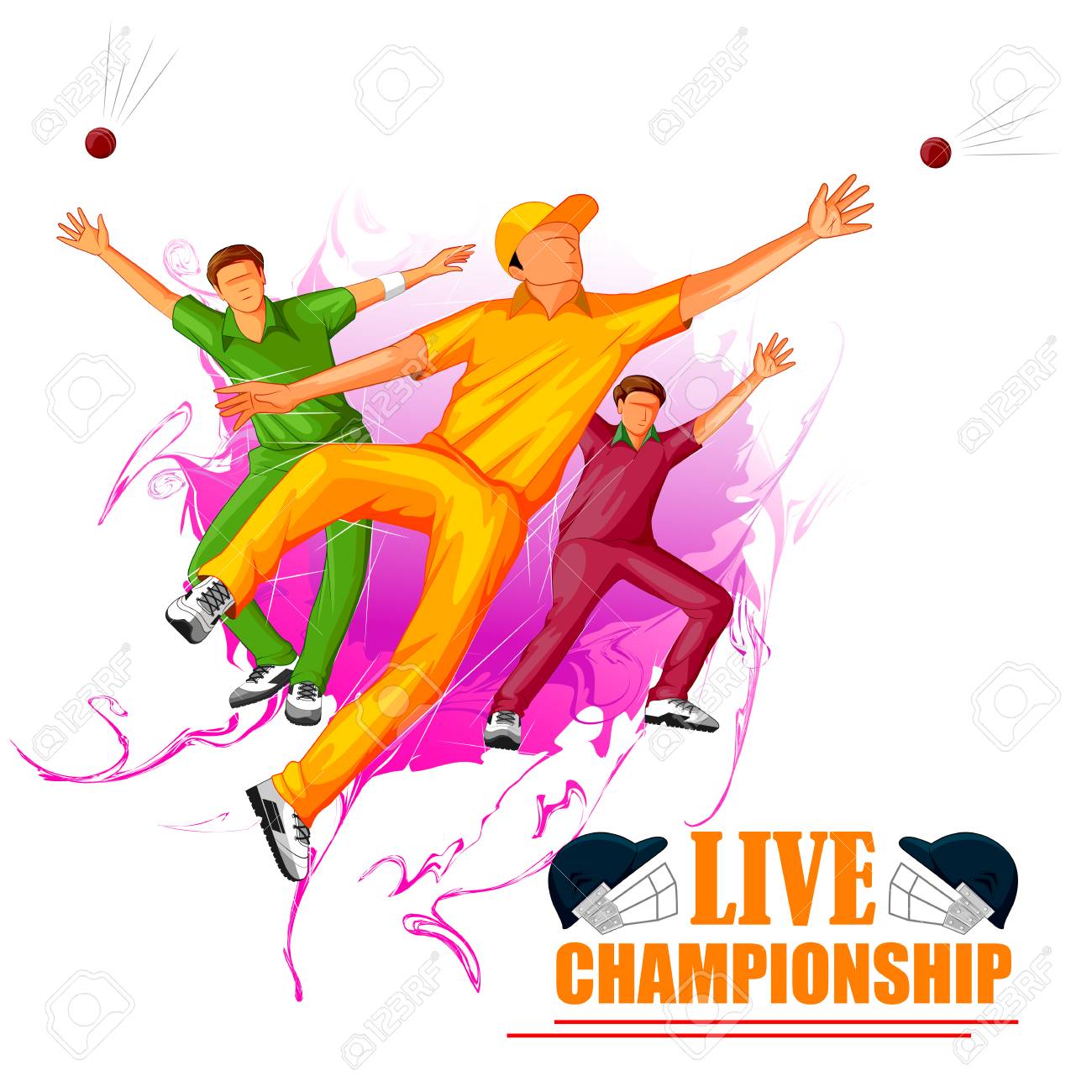 Vector Illustration Of Sports Background For The Match Of Cricket  Championship Tournament Royalty Free SVG, Cliparts, Vectors, And Stock  Illustration. Image 97507009.