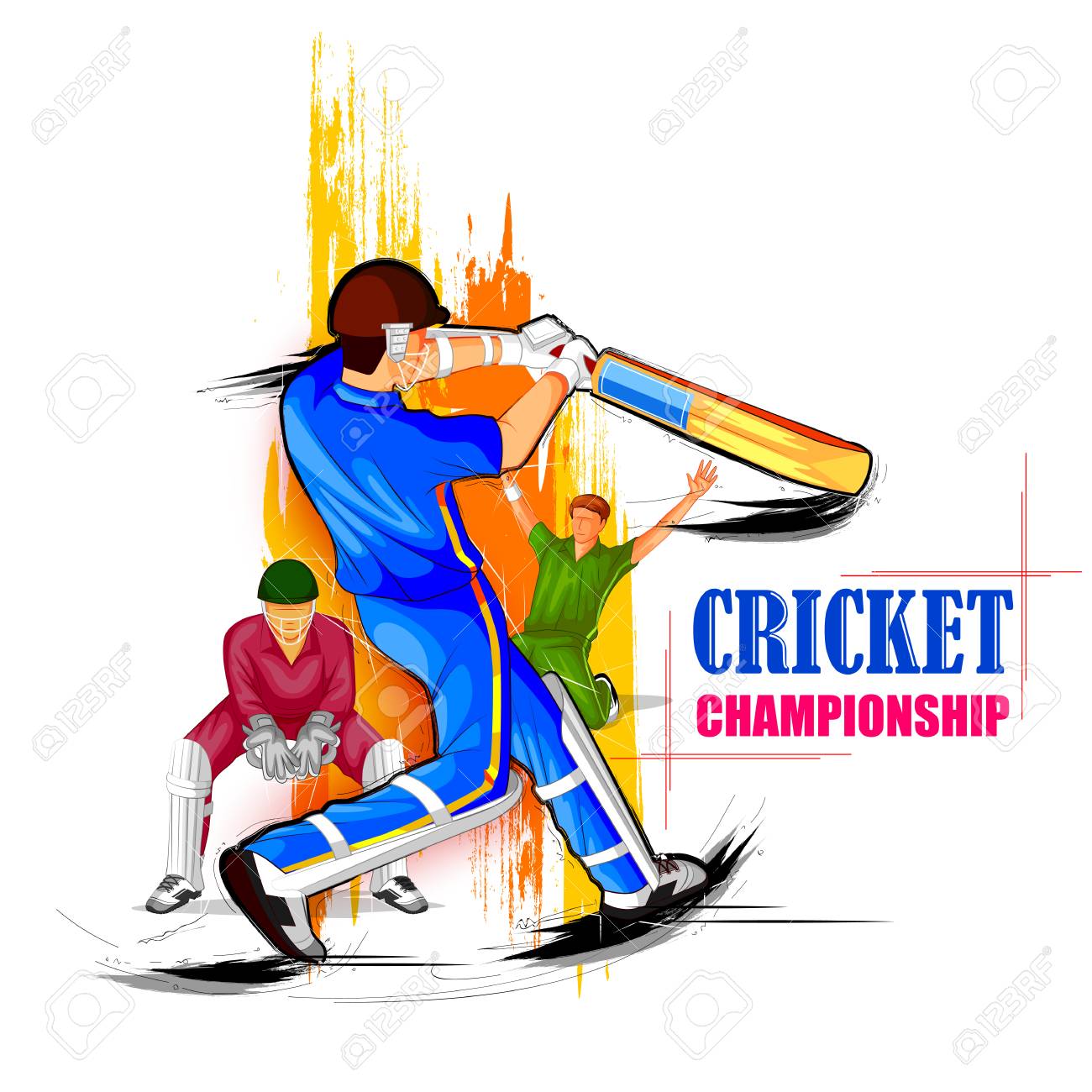 Sports Background For The Match Of Cricket Championship Tournament Royalty  Free SVG, Cliparts, Vectors, And Stock Illustration. Image 98115420.