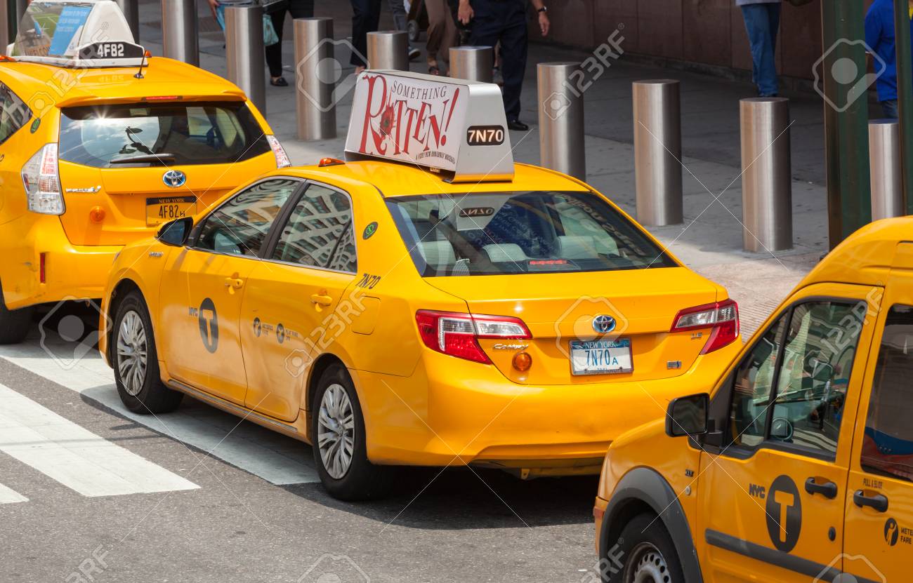 New York City Ny Usa July 07 15 Yellow Cabs In Manhattan Stock Photo Picture And Royalty Free Image Image