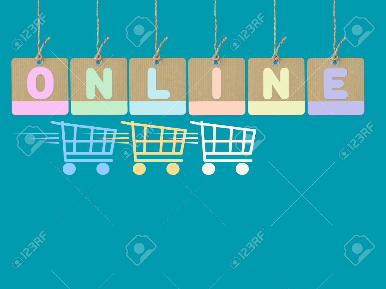 Online Shopping Background Stock Photo, Picture And Royalty Free Image.  Image 74426180.