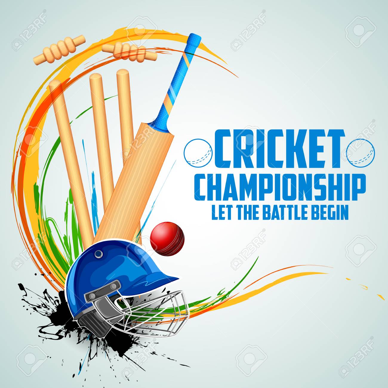 Player Bat, Ball And Helmet On Cricket Sports Background. Royalty Free SVG,  Cliparts, Vectors, And Stock Illustration. Image 76835125.