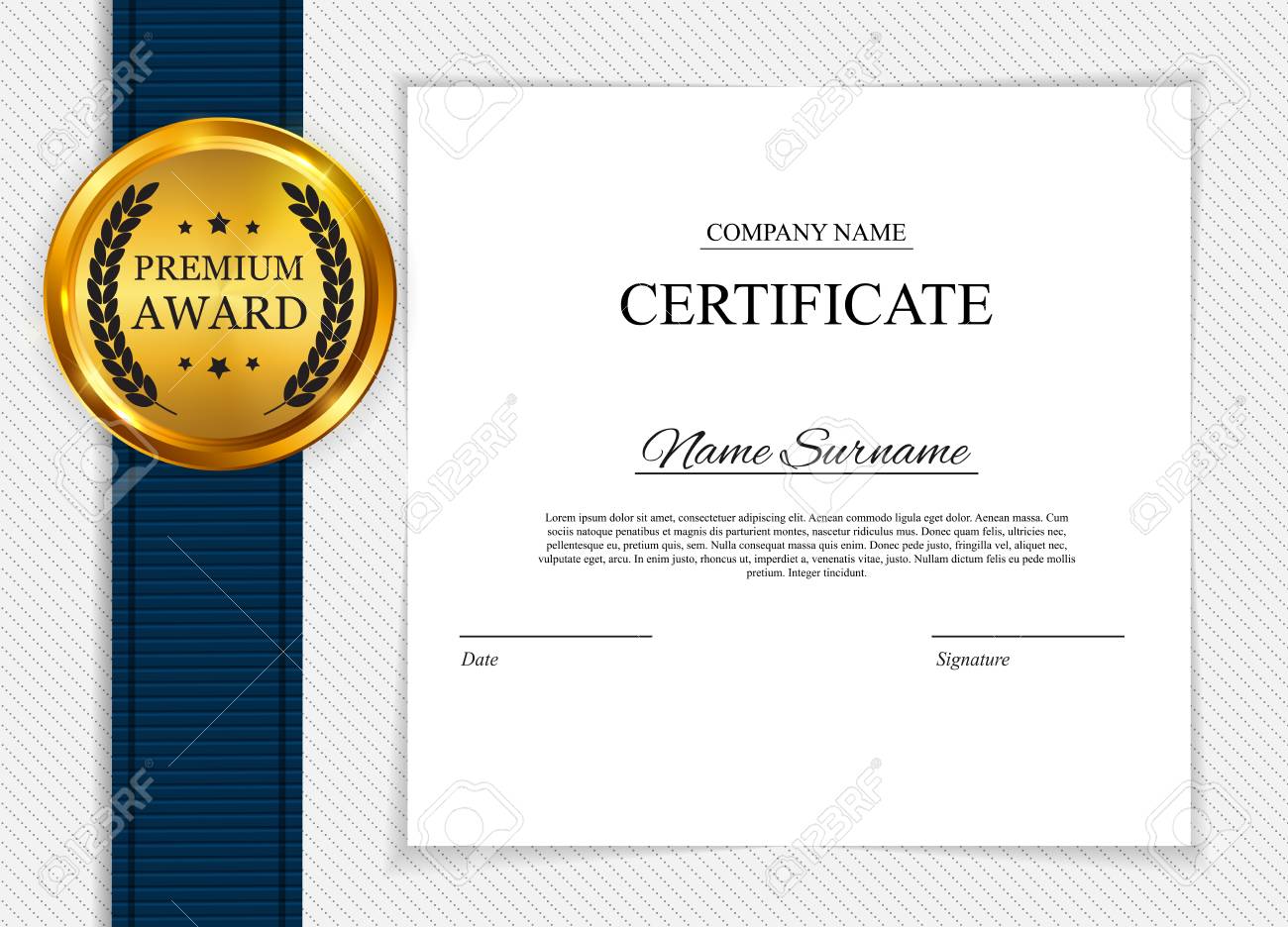 Certificate Template Background. Award Diploma Design Blank. Vector  Illustration Royalty Free SVG, Cliparts, Vectors, And Stock Illustration.  Image 114174750.