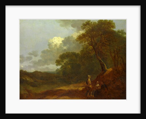 Wooded Landscape with a Man Talking to Two Seated Women by Thomas Gainsborough