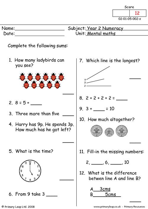 Year 2 Maths Worksheets Free Printable Worksheets Wir - vrogue.co