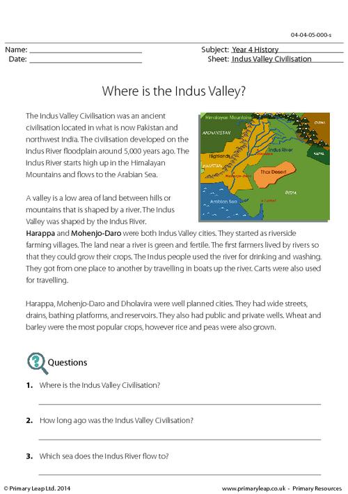 River Valley Civilizations Worksheet Answers