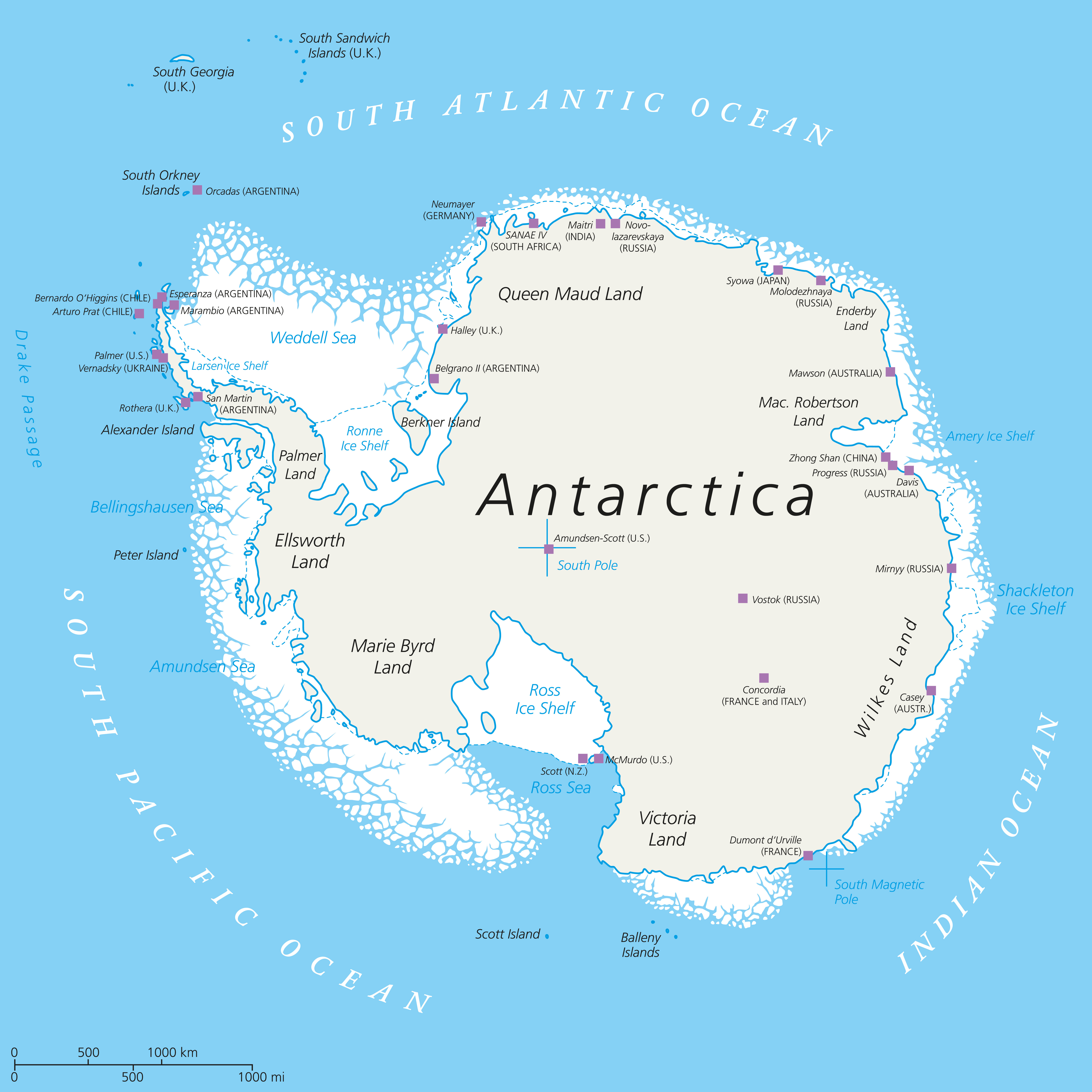 Antarctica Map For Kids Printable