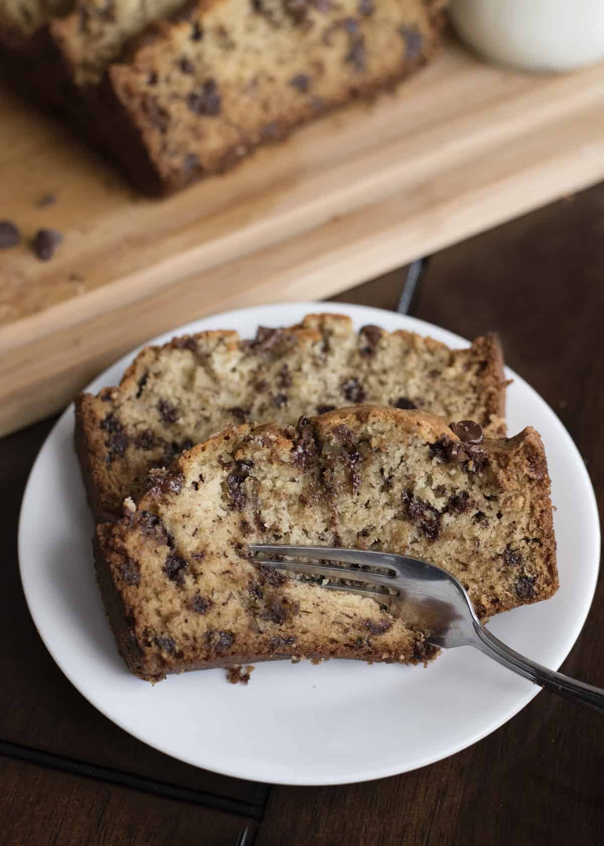 Chocolate Chip Banana Bread bite