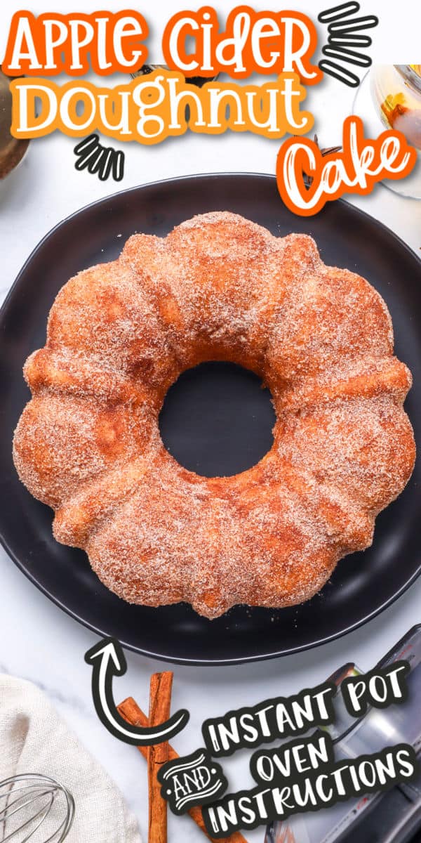 Apple Cider Doughnut Cake pinterest image