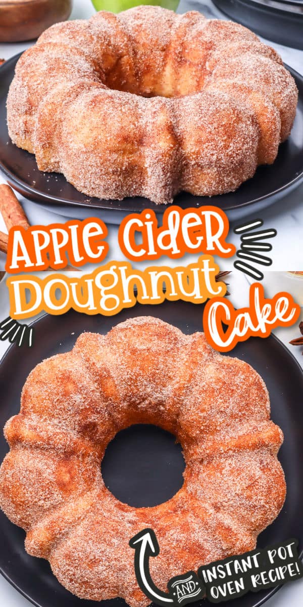 Apple Cider Doughnut Cake Pinterest image