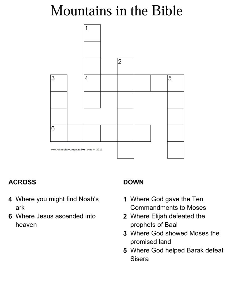 Large Print Bible Crossword Puzzles Printable - Printable Word Searches