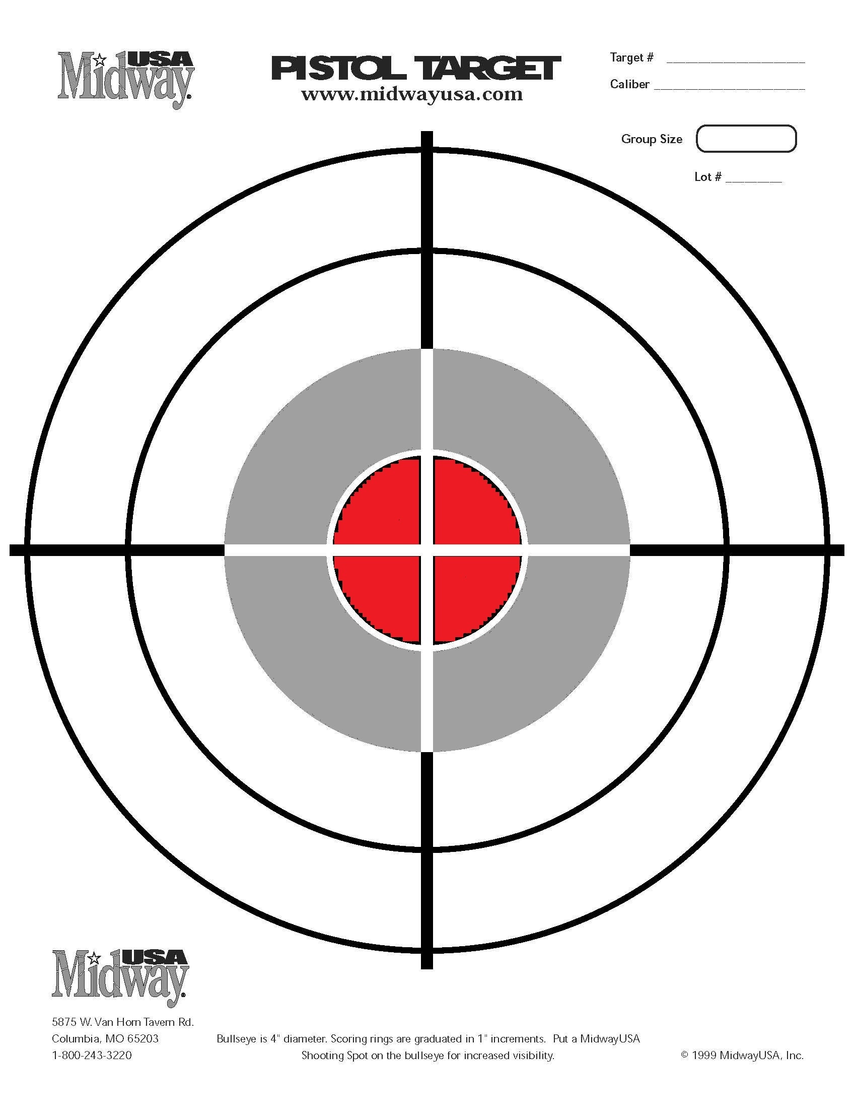 60 Fun Printable Targets | Kittybabylove - Free Printable Bullseye