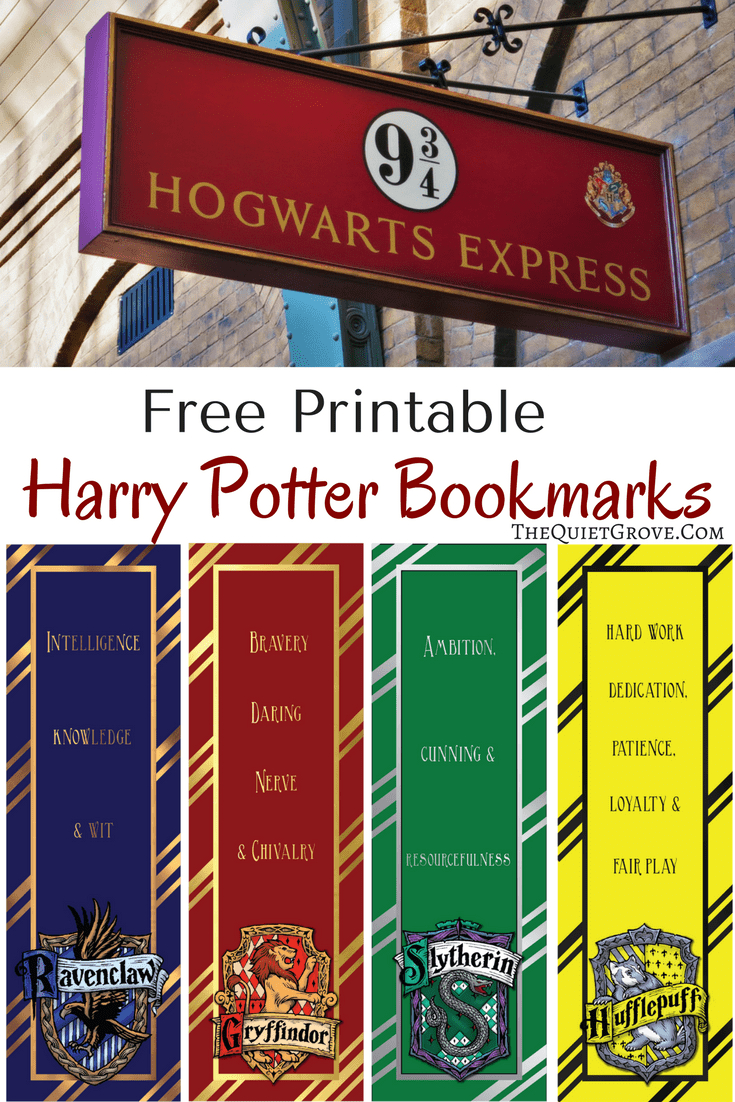 Free Harry Potter Printable Bookmarks | Harry Potter | Harry Potter - Free Harry Potter Printables