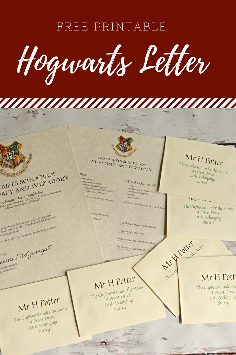 Free Printable Hogwarts Letter - Housewife Eclectic - Free Harry Potter Printables