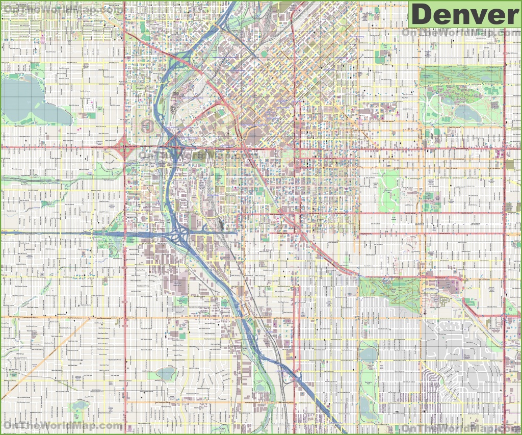 Denver Maps | Colorado, U.s. | Maps Of Denver - Denver City Map Printable