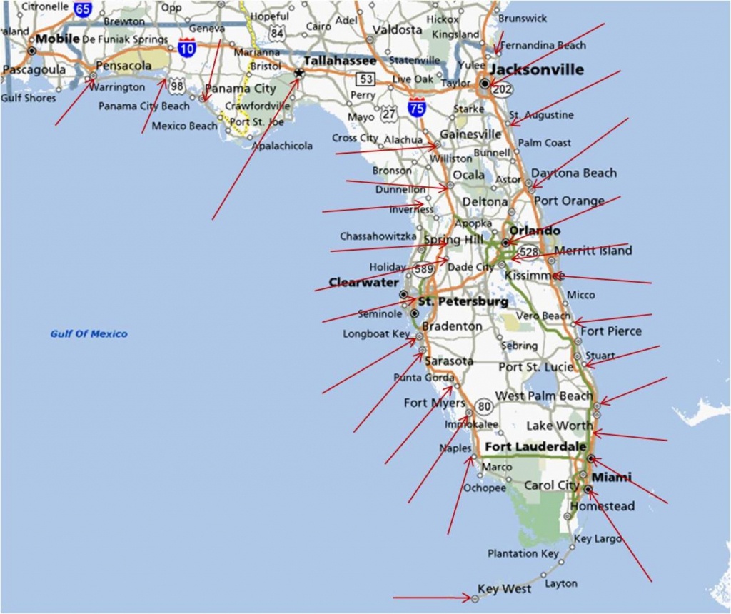 Map Of Florida Gulf Side - Printable Maps