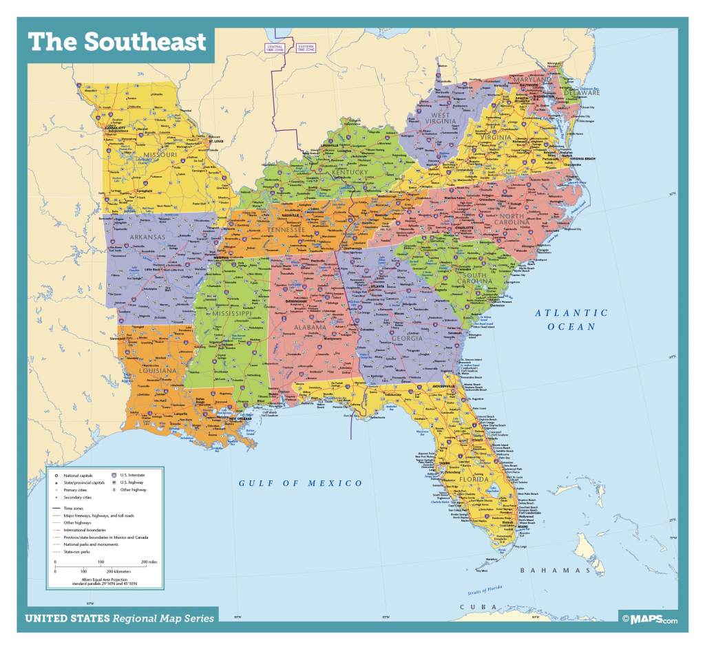 Printable Map Of Southeast Us - Printable US Maps