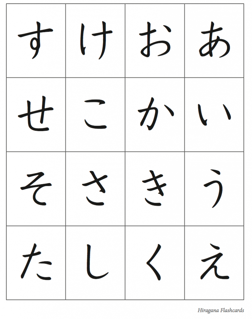 Hiragana Flashcards Printable Free - Printable Templates by Nora