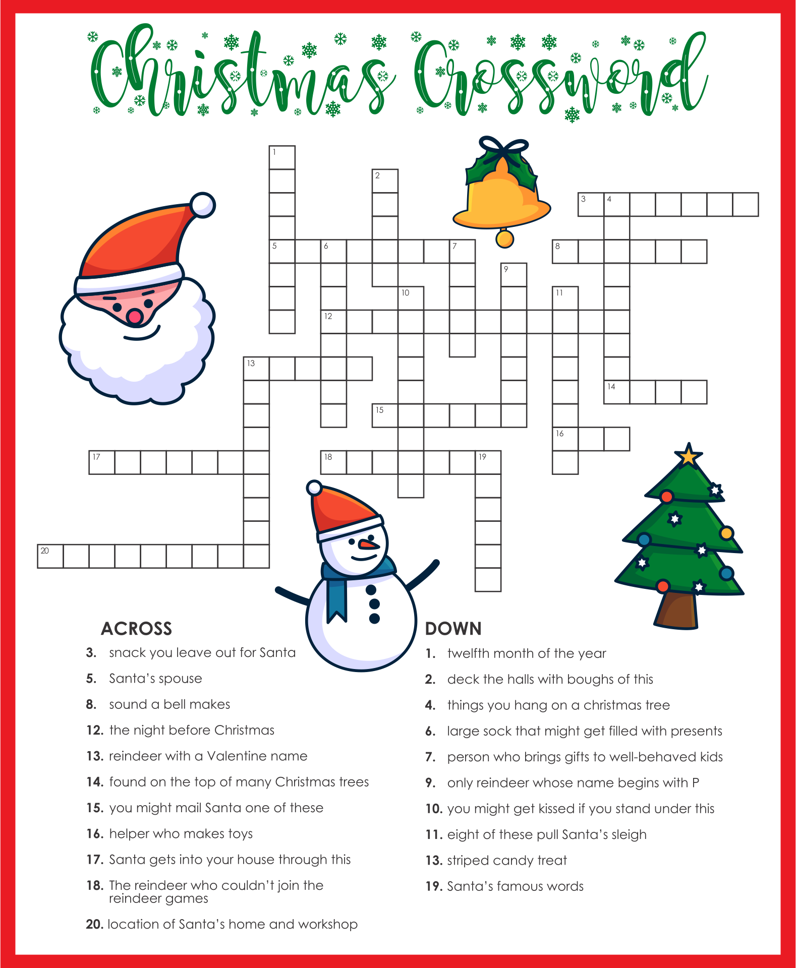 Free Printable Christmas Puzzles For Adults - Printable Templates Free