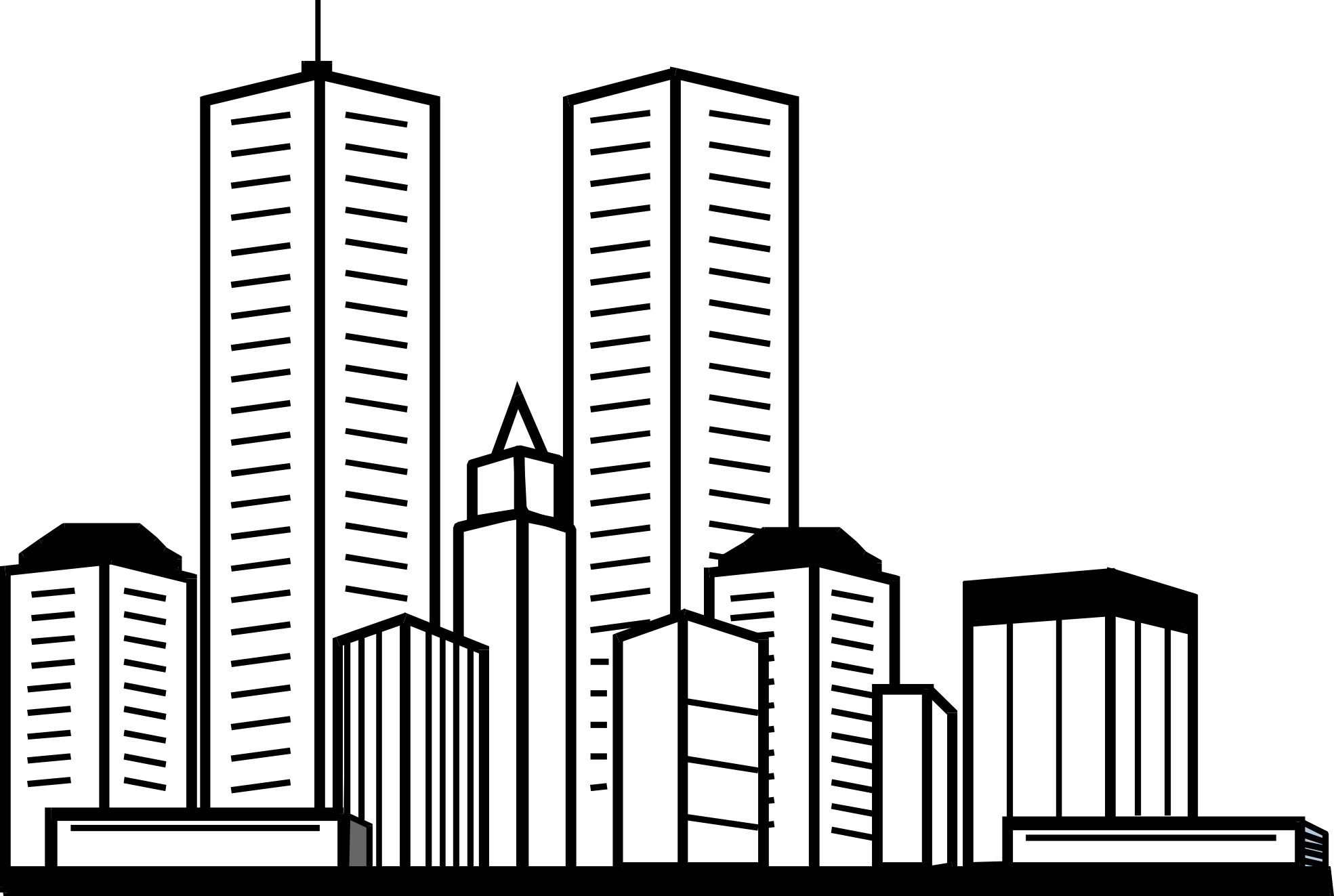 Skyscraper #9 (Buildings and Architecture) – Printable coloring pages