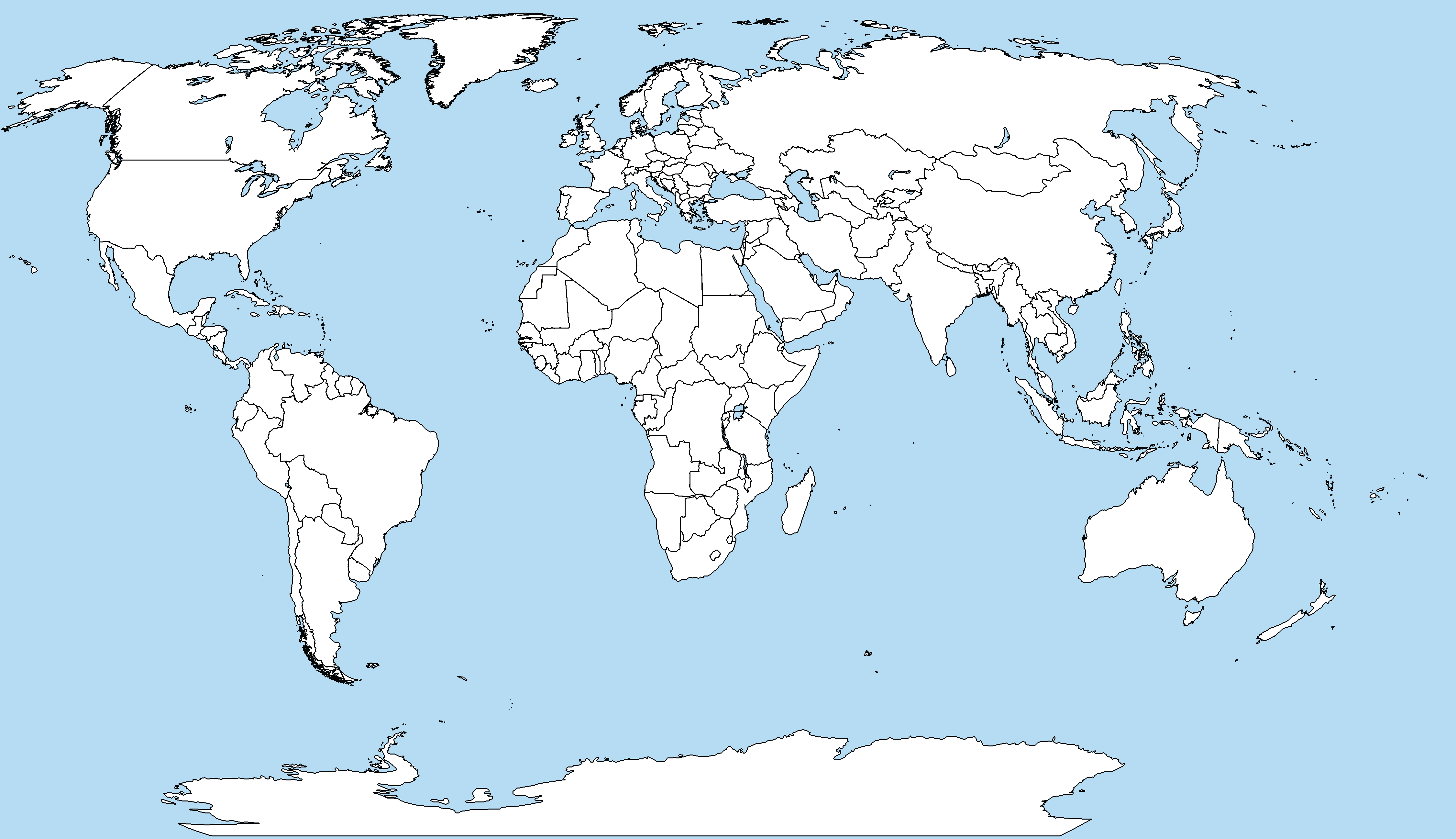 Printable Blank World Map