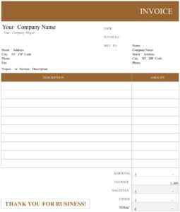 Printable Estimate Templates Blank Downloadable Example_18354