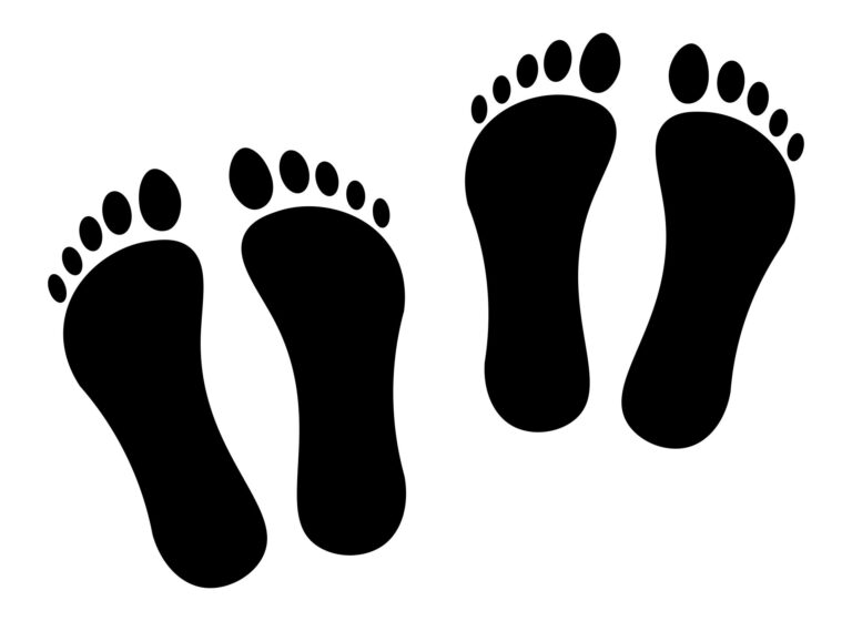 Printable Footprint Cut Out - Printable JD