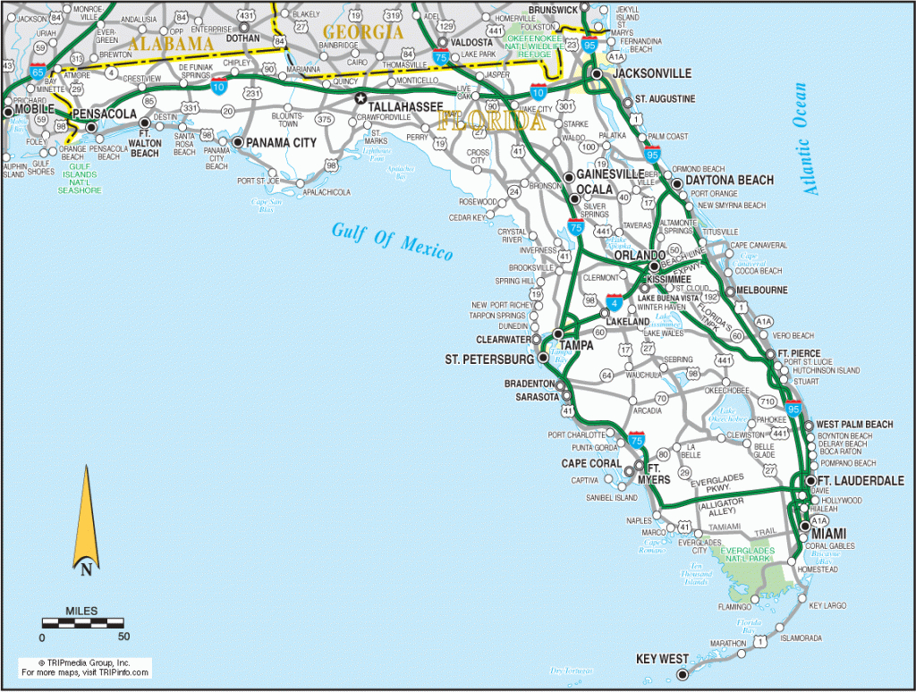 Central Florida Road Map Printable