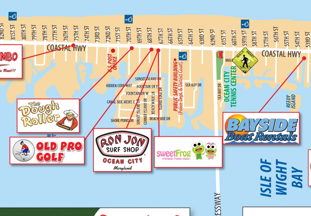 Local Maps | Ocean City Md Chamber Of Commerce - Printable Map Of Ocean City Md Boardwalk