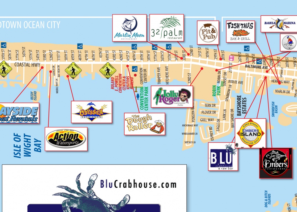 Local Maps | Ocean City Md Chamber Of Commerce - Printable Map Of Ocean City Md Boardwalk