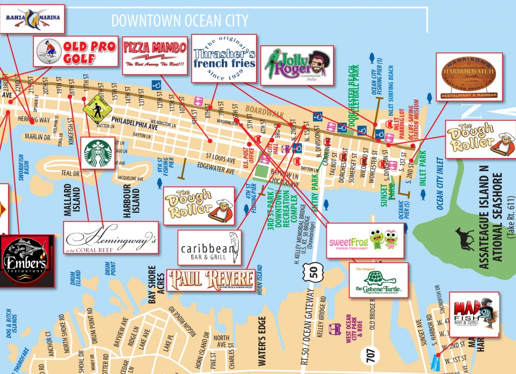 Local Maps | Ocean City Md Chamber Of Commerce - Printable Map Of Ocean City Md Boardwalk