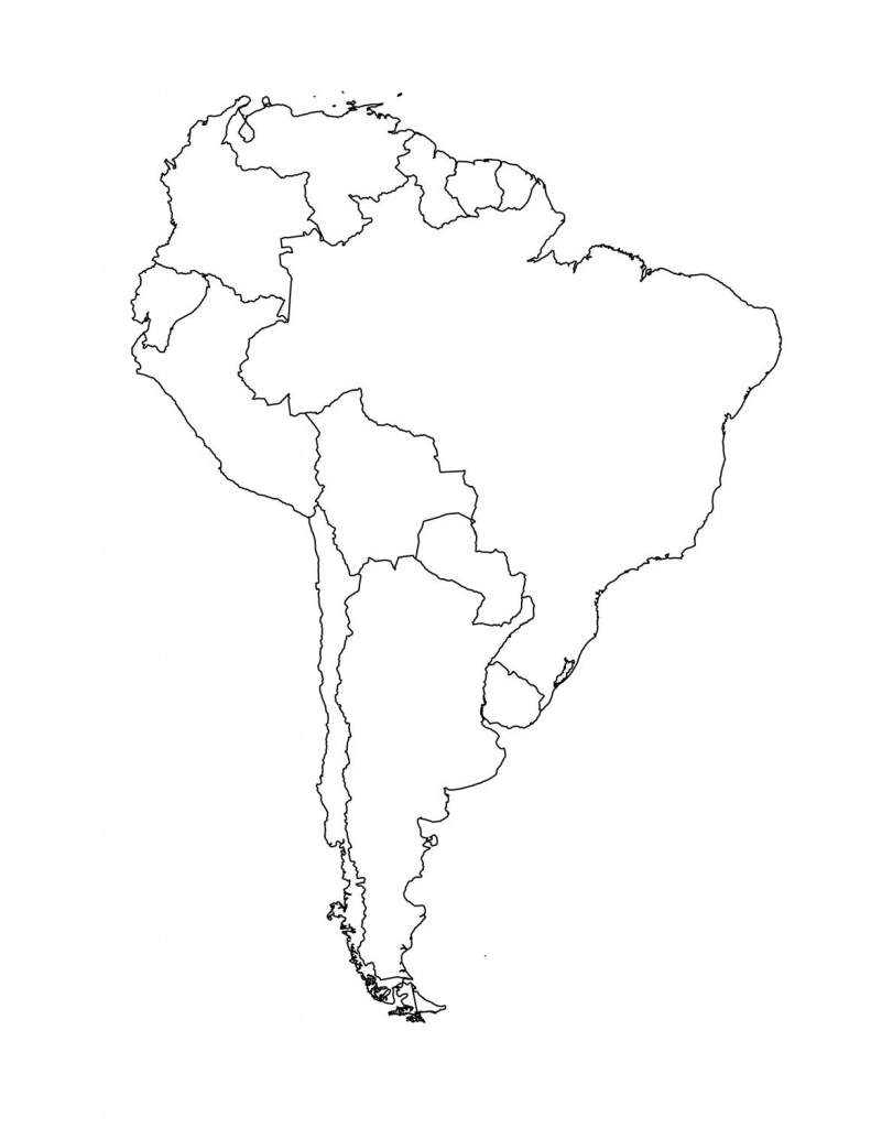 Map Of South American Countries | Occ Shoebox | South America Map - South America Outline Map Printable