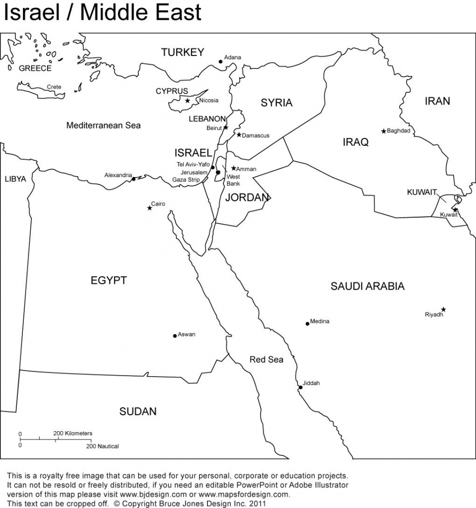 Middle East Map Printable