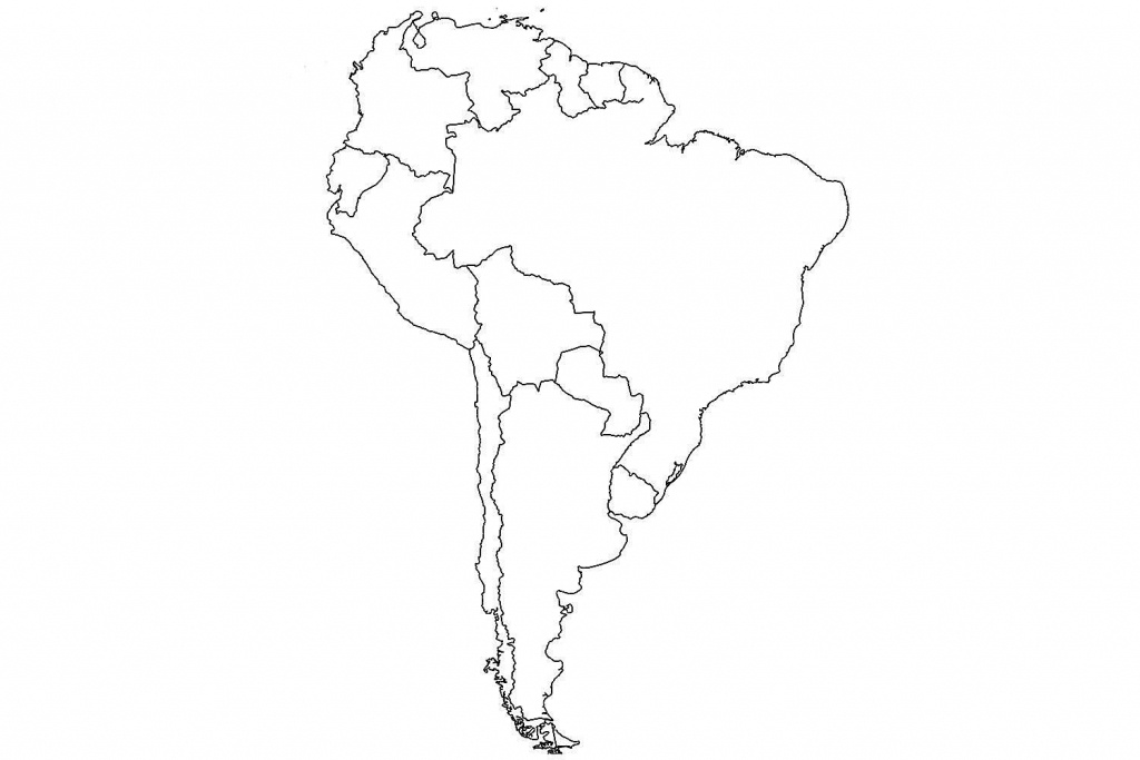 South America Unlabeled Map - Maydan.mouldings.co - South America Outline Map Printable