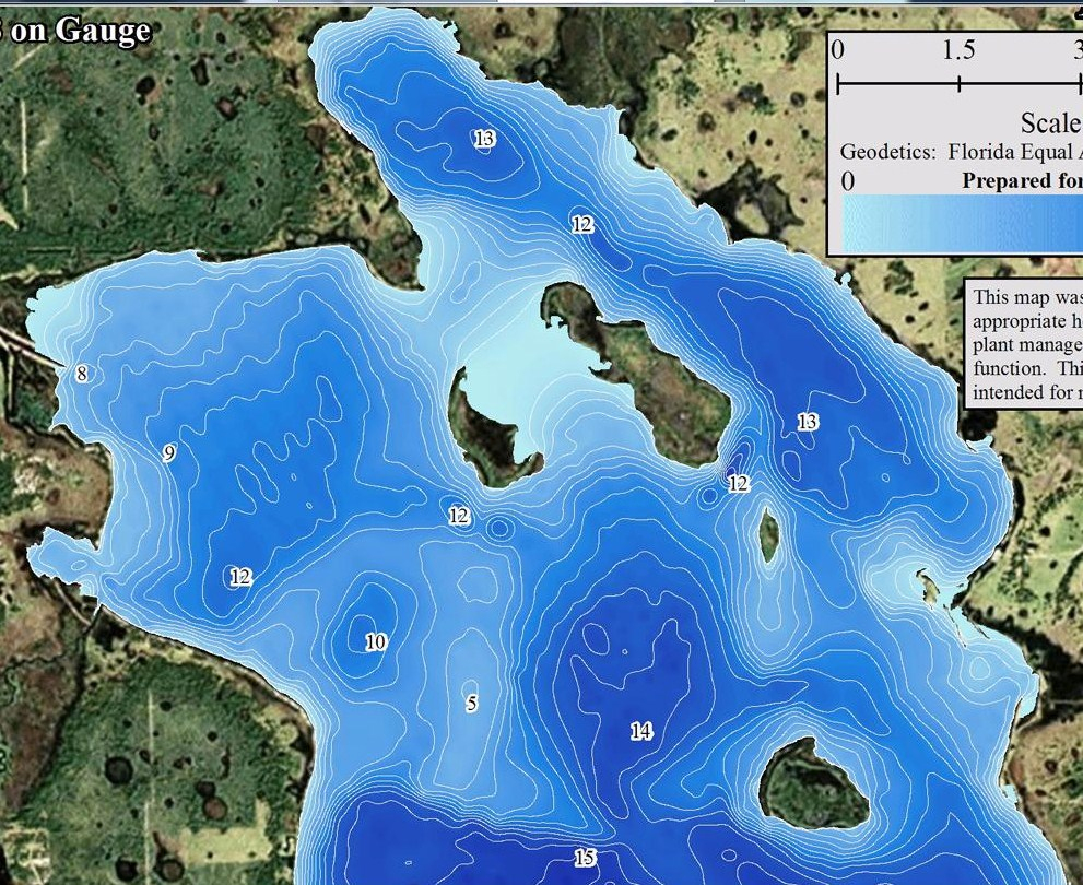 Contour Lake Maps Of Florida Lakes - Bathymetric Maps, Boat Ramp - Fishing Map Of Lake Okeechobee Florida