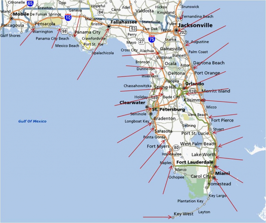 Florida Gulf Coast Beaches Map | M88M88 - Best Florida Gulf Coast Beaches Map