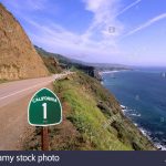 Pacific Coast Highway California Route 1 Scenic Near Big Sur Stock   California Highway 1 Scenic Drive Map