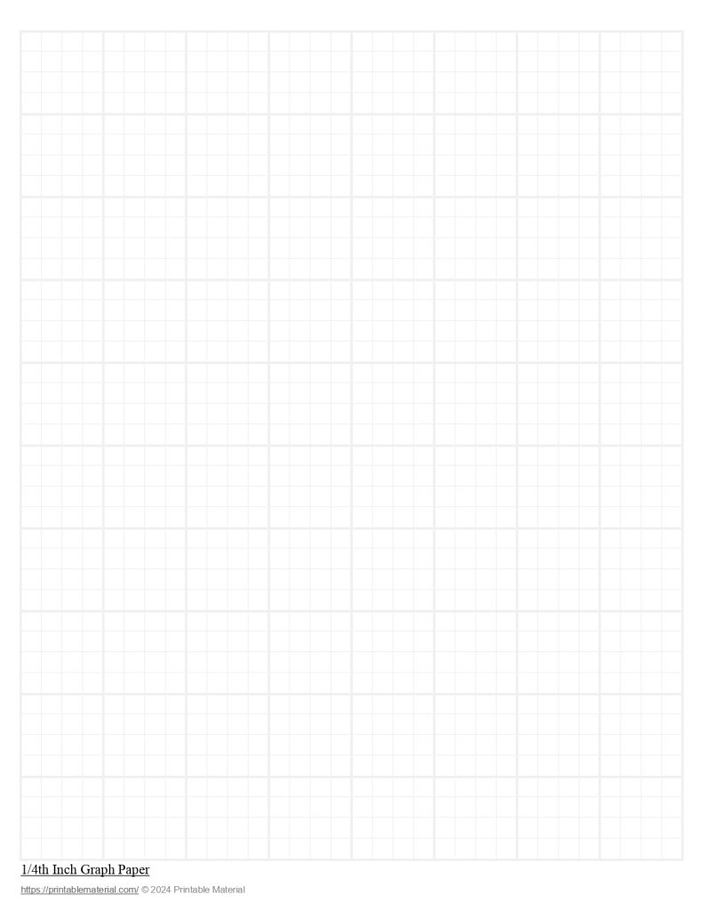 Graph Paper - Free Printable PDF with Various Sizes