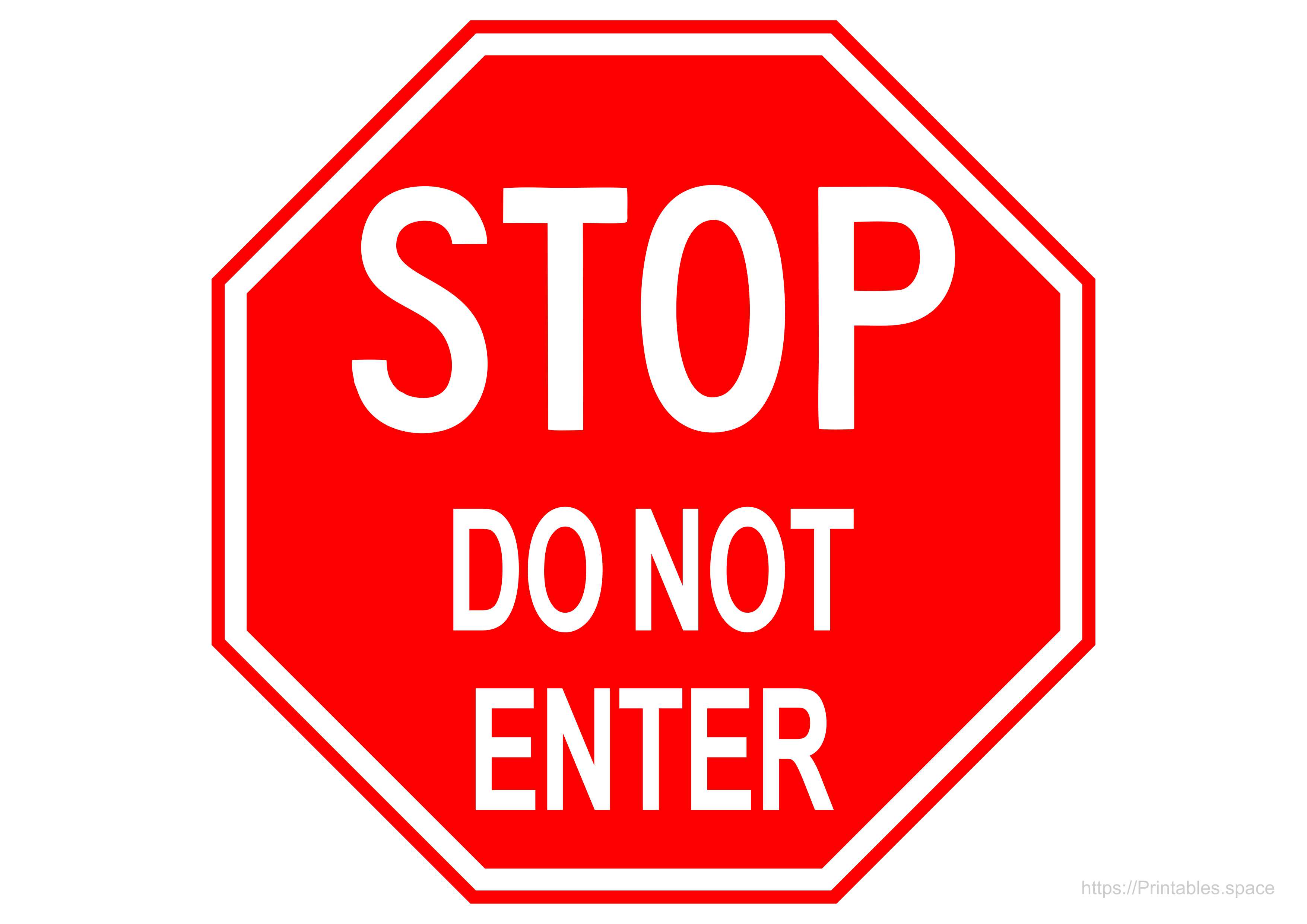 Do Not Enter Sign Printable