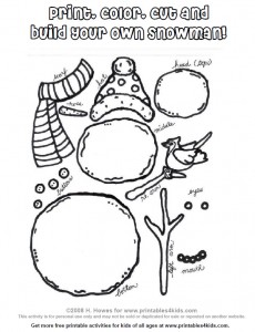 Printable Build a Snowman