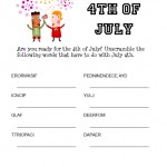 July 4th Word Scramble