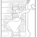 Belle sings in the library