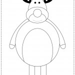 Cartoon Reindeer Coloring Page