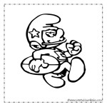 Smurfs Football Coloring Page