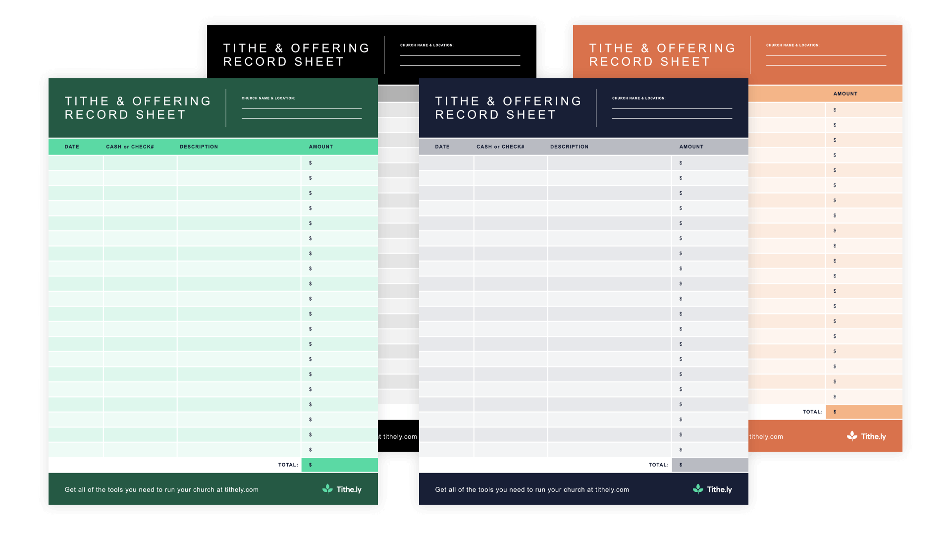 Free Tithe And Offering Record Sheet Template