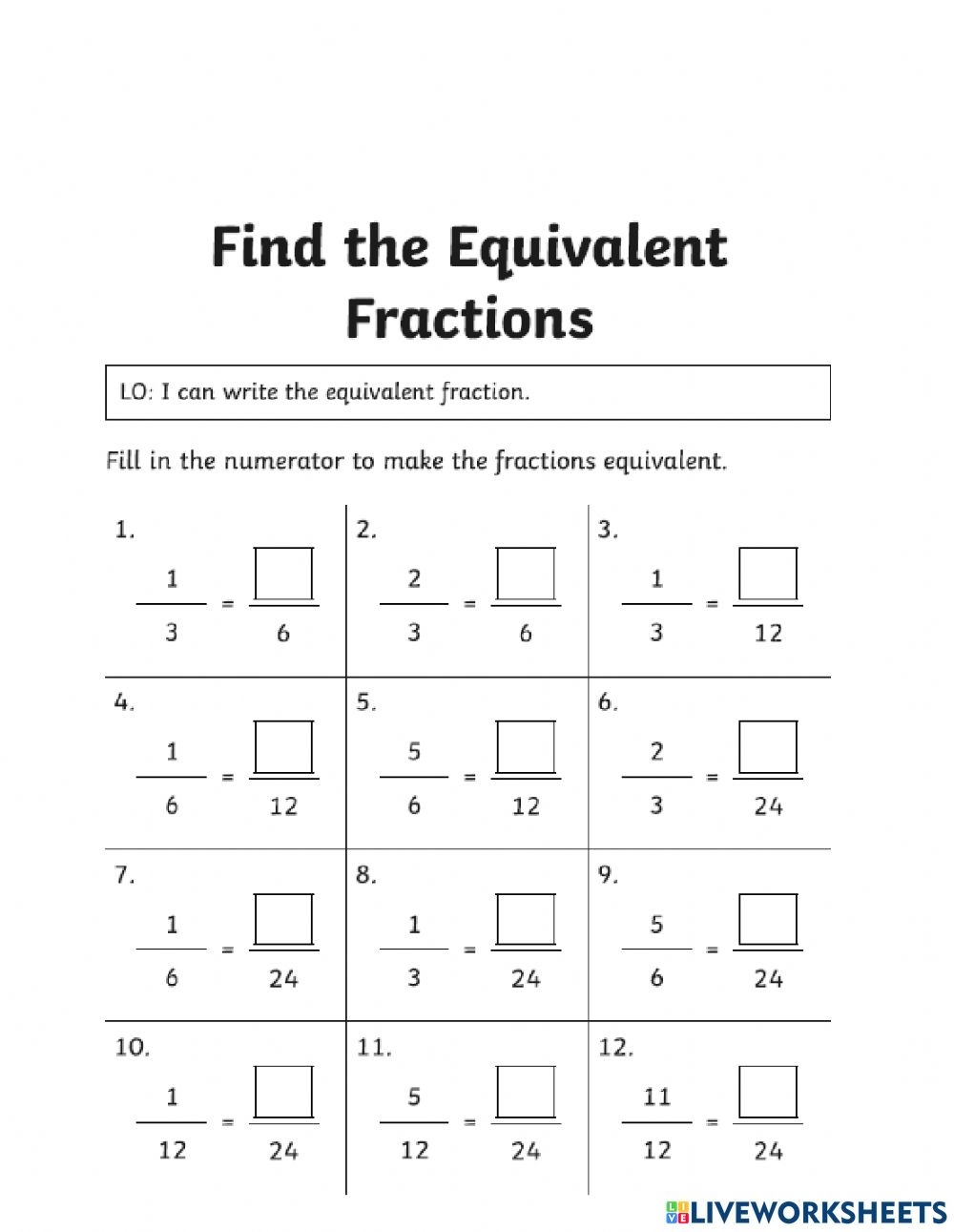 Fractions Worksheets Grade 4 - Printable Worksheets