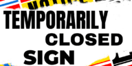 Temporarily Closed Sign Thumbnail