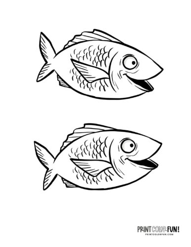 Cute funny fish coloring page drawing from PrintColorFun com (24)